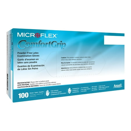 Microflex COMFORTGRIP LATEX EXAM GLOVES S 100PK