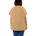 thumbnail image 6 of Matty M Women's Spit Neck Summer Top (Honey, 2X), 6 of 6