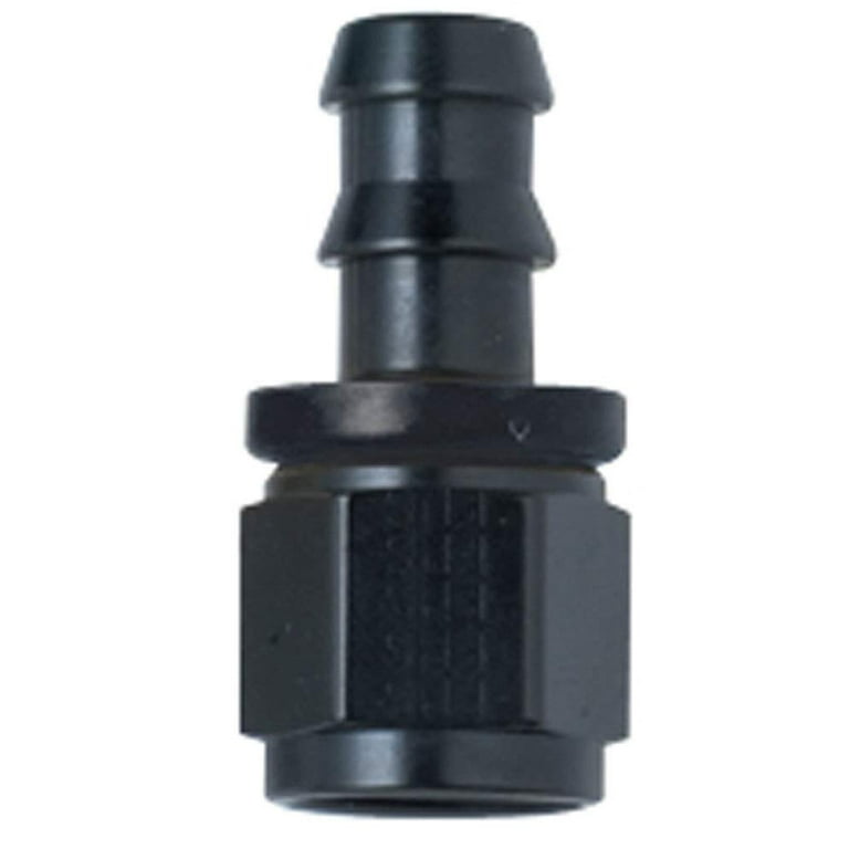 Fragola Hose Fitting #10 Straight Push Lock Black 200110-BL Fragola Hose Fitting #10 Straight Push Lock Black 200110-BL