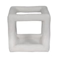 thumbnail image 6 of Textured Open Square Sculpture for Home Decor -  Modern Geometric Ornament for Coffee Table and Mantel Decor - Accent Display for Living Room, Office, Bathroom, and Shelf Decor - 9", White, 6 of 12