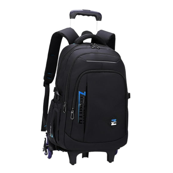 Bunblic Sac à Dos à Roulettes Chariot Valise Portable Multifonction Chariot Amovible Sac pour Ordinateur Sac à Dos pour Ordinateur Portable à Roulettes pour le Camping Bleu 6 Roues