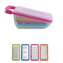 PEACNNG Kitchen Stainless Steel Zester Grater, Zest/Slice Citrus & Lemon Cheese Potatoes, Fruit & Vegetables- Non-Slip Rubber Handle (4 in 1,Pink)