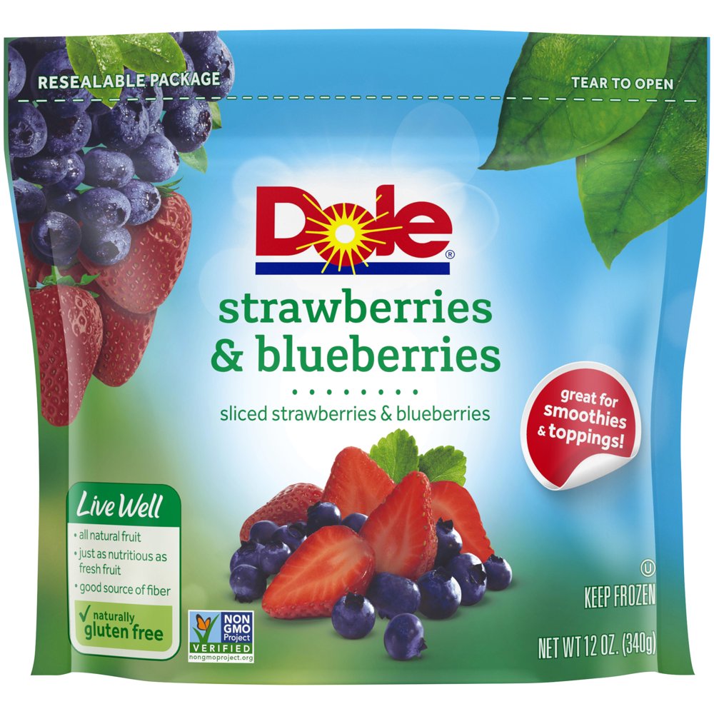 Dole Strawberries & Blueberries Mix Fruit 12 oz. Bag