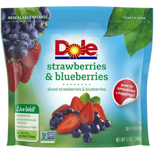 Dole Strawberries & Blueberries Mix Fruit 12 oz. Bag