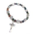 thumbnail image 3 of SIEYIO Cross- Beaded Rosary Bracelet Catholic Strand Beads Wristband Adjustable Elastic Chain for Women Men Jewelry, 3 of 9