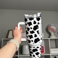 thumbnail image 2 of Mama 40oz tumbler, Mom quencher, Cow Print custom tumbler, 2 of 3