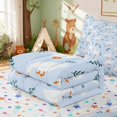 thumbnail image 5 of Erosebridal Goose Zipper Twin Comforter Sets with Fitted Sheet and 2 Pillowcases for Boys Girls, Blue Background Zipper Bedding Set, Stars Reversible, 5 of 7