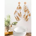 thumbnail image 2 of Burnt Orange Forest Kitchen Dish Towels for Drying Dishes Set of 2, Contemporary Silhouette Abstract Art Waffle Weave Microfiber Hand Tea Bathroom Towels Quick Dry & Absorbent Towel 12x12, 2 of 7