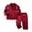 Red, variant on YHAJDS Boys Girls Casual Winter 2 Piece Outfits Set , Kids Solid Color Long Sleeve Casual Top Elastic Waist Pants Loungewear Set Round Neck Shirt Set For 6 Months-6 Years
