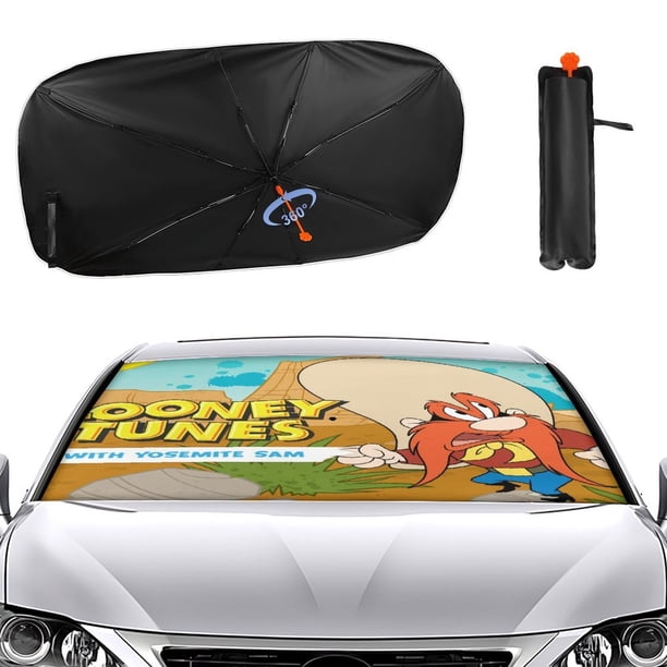 Sam Bigotes Sombrilla Solar para Auto - Protector de Parabrisas Plegable | Cortina Solar Delantero | Bloqueo UV y Aislamiento de Calor 133x73cm