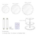 thumbnail image 2 of 3 Tier Acrylic Cupcake Stand Display Wedding Party Cup Cake Holder Flower Shape, 2 of 11