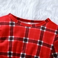 thumbnail image 3 of Sinhoon Baby Girl Boy Christmas Clothes Toddler Long Sleeves Shirt Red Plaid Pants 2Pcs Xmas Outfits, 3 of 14