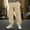 Khaki, variant on Men's Corduroy Cargo Jogger Pants, Side Patch Pockets with Elastic Waist, Retro Texture for vintage street casual styling Yellow XS