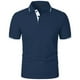 thumbnail image 3 of pstuiky camisetas de hombre, Camisa de manga corta con cuello vuelto, versátil, de color liso y estilo informal para hombre camisas casuales para hombre l, 3 of 5