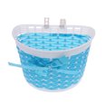 thumbnail image 2 of Bike Basket for Kids Front Bike Accessories for Kids Small Woven Wicker Cycling Ages 3-12, Blue, 2 of 6