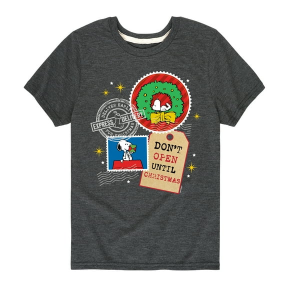 Peanuts - Christmas - Express Delivery: Don't Open Until Xmas - Toddler & Youth Short Sleeve T-Shirt