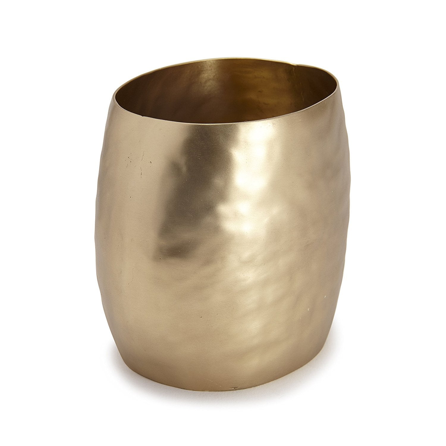 Gold Brass Curved Toothbrush Holder, 3.9 Inch