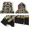 thumbnail image 2 of Chandail à Capuchon Shark Ape Bape à Imprimé Camouflage en Polyester, Chandail Décontracté Ample à Fermeture Éclair, Veste à Capuchon pour Hommes Femmes, 2 of 4