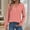 Pink, variant on Holzkary Women's Fall Long Sleeve Henley Tops V Neck Tunic Casual Loose Blouse Winter Sweatshirt Women Fashion Casual Long Sleeve Button Tops Shirts Blouses Tops Beige L