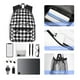 thumbnail image 4 of Disketp Black Tartan Plaid Mochila Ligera Clásica con Múltiples Bolsillos, Mochila Casual para Hombre y Mujer, Ideal para Escuela, Trabajo y Viajes, 4 of 6