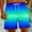 Multicolor, variant on Pitauce Summer Plus Size Board Swim Shorts for Men Gradient Color Lightweight Quick Dry Beachwear Elastic Waist Drawstring Bathing Suit with Pocket