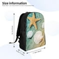 thumbnail image 4 of Fuzoiu Starfish And Seashell Print Laptop Backpack,Work Business Backpacks, Large Capacity Nurse Bag College Bookbag for School, Waterproof Casual Daypack for Travel, 4 of 8
