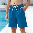 thumbnail image 4 of Khunlpohl Boys Beach Shorts Summer Lightweight Swimwear Shorts Elastic Waist Drawstring Casual Outfits with Pocket, 4 of 6