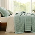 thumbnail image 5 of Green Quilts Queen Size - Queen Quilt Bedding Set Bedspread Coverlet, Lightweight Corduroy Pattern Bedspread, 3-Piece Set with 90"x96" Coverlet & 2 Pillow Shams, All-Season Soft Microfiber, 5 of 16