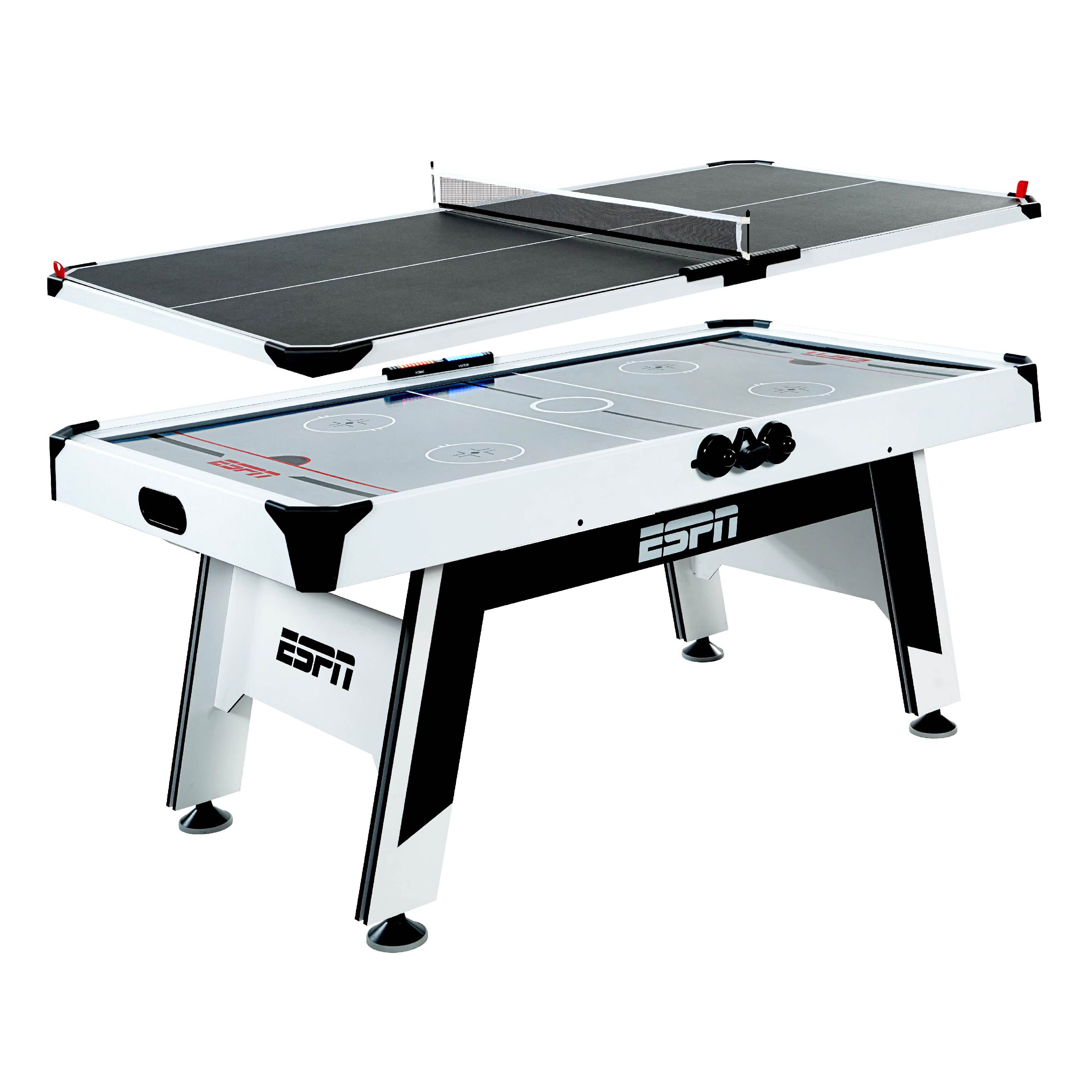 ESPN 72 in Air Hockey and Table Tennis Table, Combo Game Set, Accessories Included