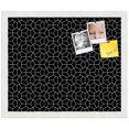 thumbnail image 2 of PinPix 18x15 Custom Cork Bulletin Board Modeco Hex W B Poster Board Has a Fabric Style Canvas Finish, Framed in Modeco Hex W B, by ArtToFrames (PinPix-1730), 2 of 5