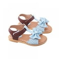 thumbnail image 1 of URMAGIC Girls Kid Bowknot Princess Sandals Soft Sole Toddler Beach Dress Slipper Shoes, 1 of 8