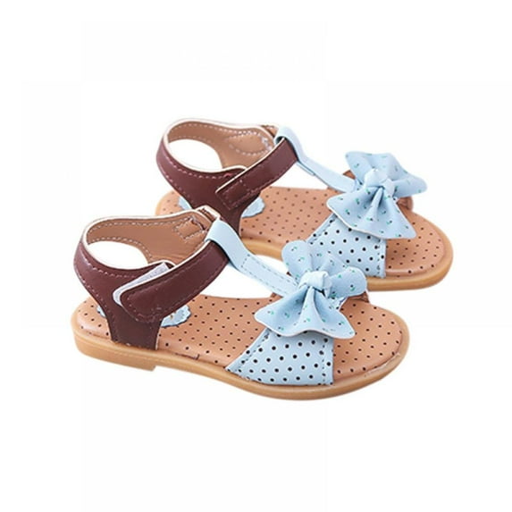 URMAGIC Girls Kid Bowknot Princess Sandals Soft Sole Toddler Beach Dress Slipper Shoes