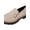 Beige, variant on Women's Platform Loafers Shoes with Lug Sole