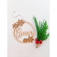 thumbnail image 3 of Bola de Navidad con nombre personalizado, colgante de árbol de Navidad de madera, regalo de Navidad personalizado, copo de nieve de Papá Noel, decoración navideña, 3 of 5