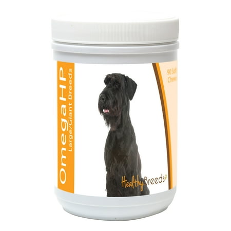 UPC: 0840235108658 | Healthy Breeds Giant Schnauzer Omega HP Fatty Acid Skin and Coat Support Soft Chews