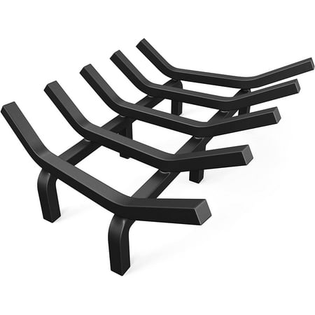 

Fireplace Grate 24 inch Solid Steel Heavy Duty Firewood Log Burning Rack 3/4 Fire Grates for Outdoor Kindling Tools Pit Indoor Fireplace Log Holder Wrought Iron Wood Stove