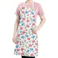 thumbnail image 5 of Pioneer Flower Floral Print Pattern Apron-Garden Aprons for Women with Pockets-Cotton Linen Waterproof Kitchen Cooking Gardening Aprons Adjustable for Kitchen,Cooking,BBQ and Salon 33x27 Inch, 5 of 7