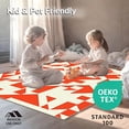 thumbnail image 4 of ODIKA 6'x9' Machine Washable Non-Slip Area Rug, Avant garde Kaleidoscope Prism Spectacular Mosaic Wonderland High Traffic Rug, Red, 664564, 4 of 5