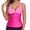 Hot Pink+Purple, variant on RELLECIGA Women's V-Neck Ruched Tankini Top, Criss Cross Back Tummy Control Vintage Swim Bathing Suit Top