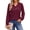Brown Red, variant on V Neck Blouses for Women Dressy Casual Tops Button Long Sleeve Shirts Trendy Fall Tops