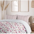 thumbnail image 6 of Ambesonne Floral Duvet Cover Sets, Calm Tones Wildflowers Art, 2-Queen, Dark Magenta Multicolor, 6 of 7