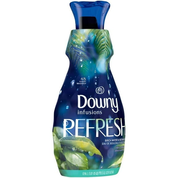 Downy Infusions Liquid Fabric Softener, Refresh, Birch Water & Botonicals, 32 Fl Oz Packaging May Vary