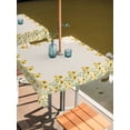 thumbnail image 2 of Square Outdoor Tablecloth with Umbrella Hole Yellow Daisy Outside Table Cloth Waterproof Patio Table Cover Spring Summer Rustic Garden Floral Blossom Zipper Tablecloths for Picnic Camping 60x60 Inch, 2 of 8