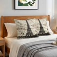 thumbnail image 6 of Pillow Covers 16x16 Set of 2, Paris Tower Throw Pillow Covers Decorative Couch Cushion Cover, Vintage Words Beige Grey Microfiber Soft Square Pillowcases for Bedroom Living Room Sofa, 6 of 9