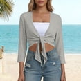 thumbnail image 4 of Neewe Women's Shrug Short Sleeve Cropped Cardigan Knit Sweaters Open Front Casual Elegant Jacket for Dresses, 4 of 8