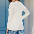 thumbnail image 4 of Weardear Womens Waffle Knit Tunic Tops Loose Long Sleeve Button Up V Neck Henley Shirts, 4 of 5