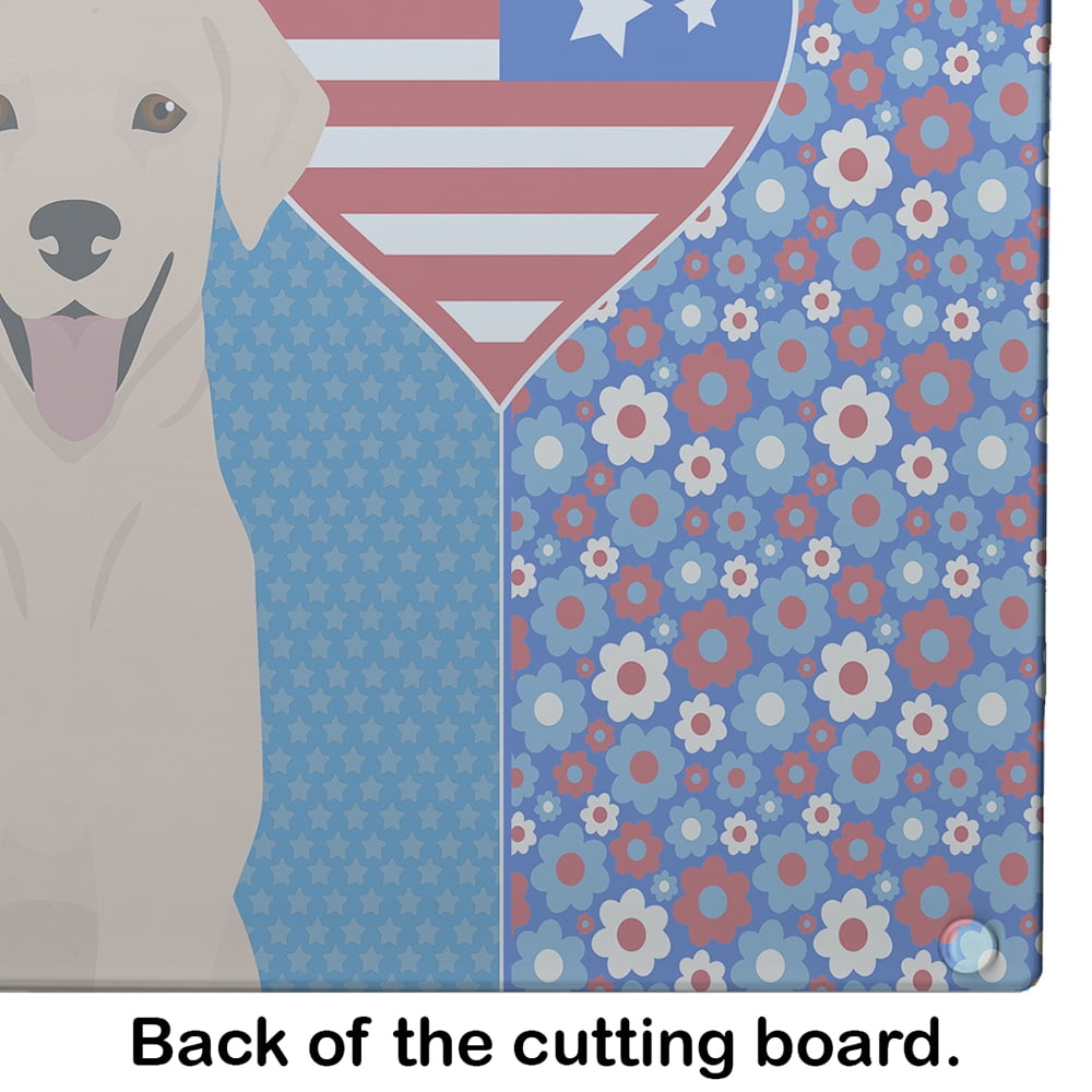 Yellow Labrador Retriever Glass Cutting Board Large 12 in x 15 in