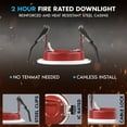 thumbnail image 5 of Luxrite 3 Inch Ultra Thin LED Fire Rated Recessed Light 5CCT 550 Lumens 6.5W Dimmable Baffle IC & Wet Rated UL Listed 12-Pack, 5 of 7