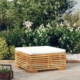 thumbnail image 1 of vidaXL Garden Footrest with Cream Cushion Solid Wood Teak, 1 of 4