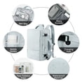thumbnail image 4 of Mochila de viaje Hanples, extra grande, 40 L, impermeable, 17 pulgadas, 4 of 9